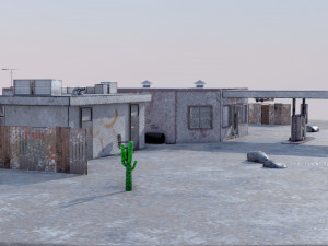 Abandoned Petrol Station Modelo 3D
