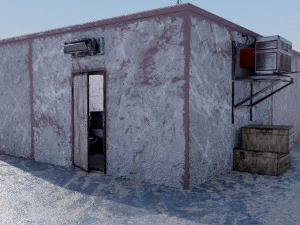 Abandoned Petrol Station 3D Model