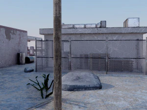 Abandoned Petrol Station 3D Model