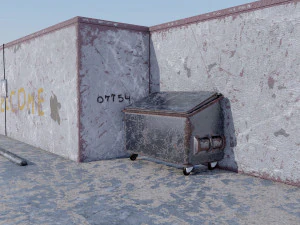 Abandoned Petrol Station 3D Model