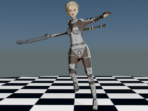 Warrior Girl 3D 模型