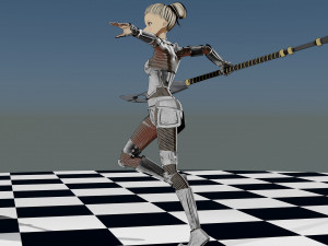 Warrior Girl 3D 模型