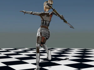 Warrior Girl 3D Model