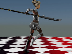 Warrior Girl 3D 模型