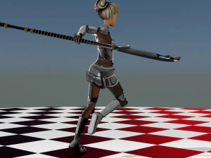 Warrior Girl 3D Model
