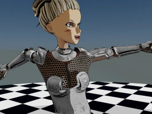 Warrior Girl 3D Model