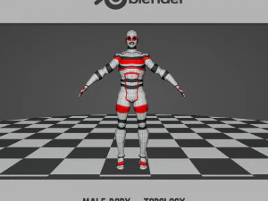 Corpo Masculino - Topologia Modelo 3D