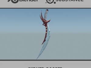 Curved Dagger 3Dモデル