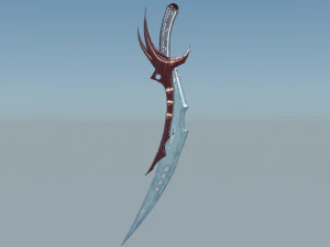 Curved Dagger 3D Model