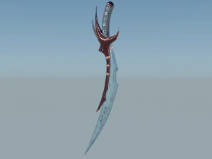 Curved Dagger 3D Model