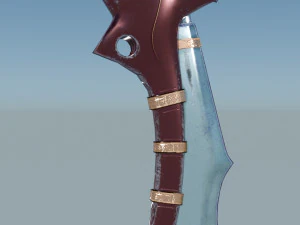 Curved Dagger 3D Model