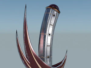 Curved Dagger 3D Model