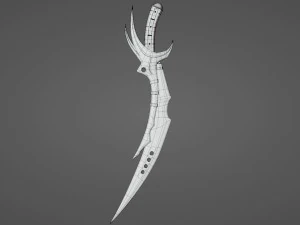Curved Dagger 3D Model