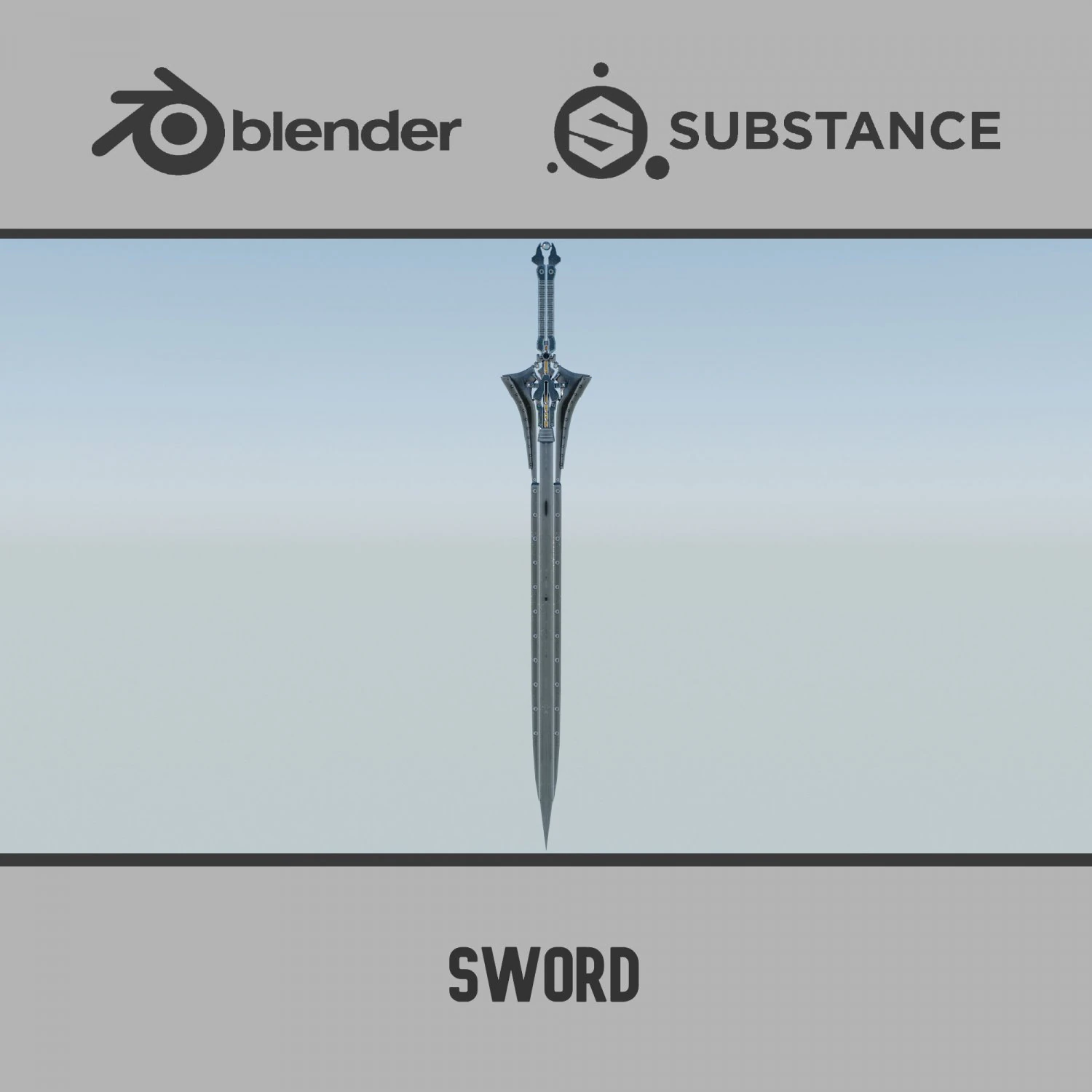 Espada Modelo 3D .c4d .max .obj .3ds .fbx .stl .blend 