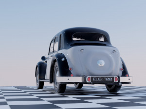 Rover 16 P2 1947 - Classic Car Model 3Dモデル