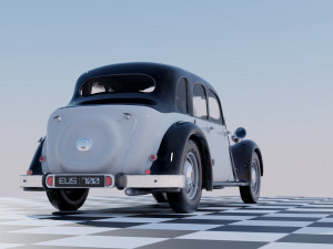 Rover 16 P2 1947 - Classic Car Model 3Dモデル