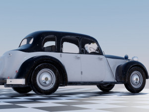 Rover 16 P2 1947 - Classic Car Model 3Dモデル