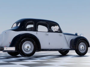 Rover 16 P2 1947 - Classic Car Model 3D Model