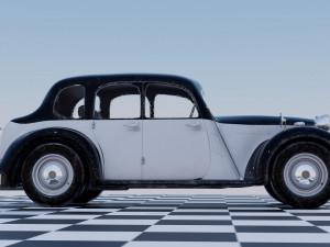 Rover 16 P2 1947 - Classic Car Model 3Dモデル