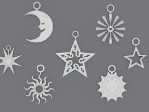 Confezione di pendenti stampabili mega Modello di stampa 3D