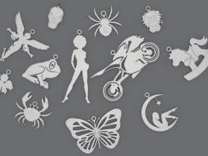 Mega Printable Pendant Pack 3D Baskı Modeli