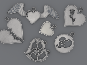 Mega Printable Pendant Pack 3D Baskı Modeli