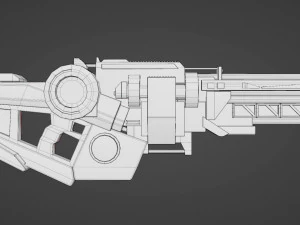 Sci-Fi Shotgun - Massive Shooter 3D Model