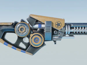 Escopeta de ciencia ficci&oacute;n: peque&ntilde;o tirador Modelo 3D