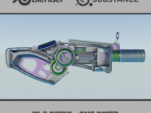 Sci-Fi Shotgun - Giant Shooter 3D मॉडल