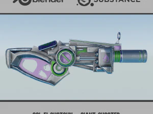 Espingarda de ficção científica - atirador gigante Modelo 3D