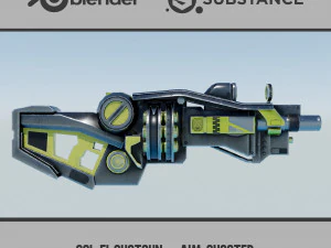 Sci-Fi Shotguns - Collection 3D Model