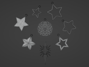 Stars - Printable Pendants 3D Print Model