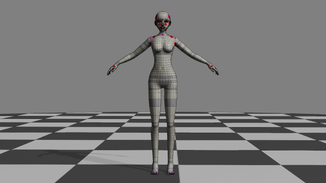 Download Female Body - Topology 3D Model