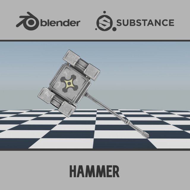 Hammer Modelo 3D .c4d .max .obj .3ds .fbx .stl .blend 
