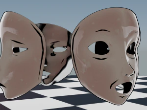 전면 마스크 3D 모델