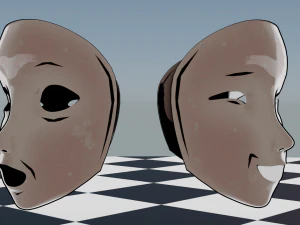 전면 마스크 3D 모델