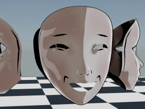 전면 마스크 3D 모델