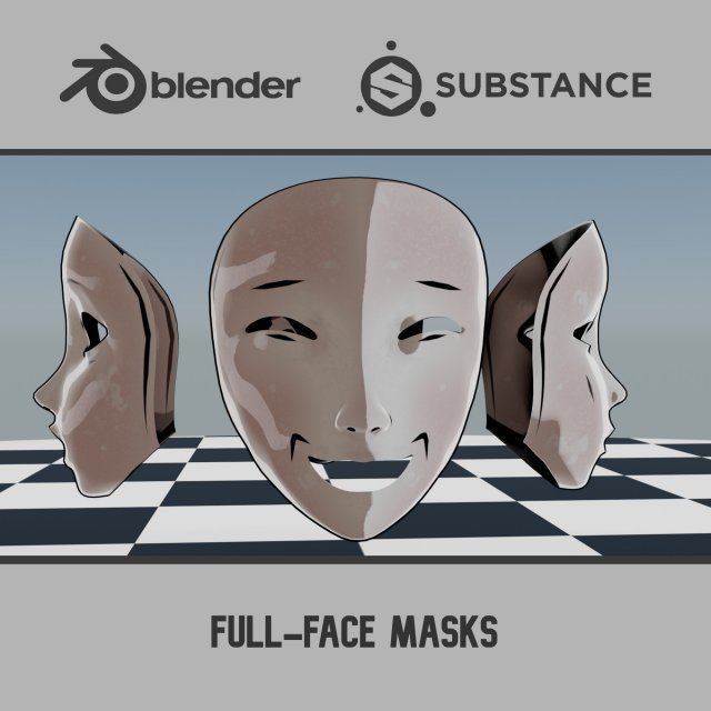 Full-Face Masks 3D 模型 .c4d .max .obj .3ds .fbx .stl .blend 