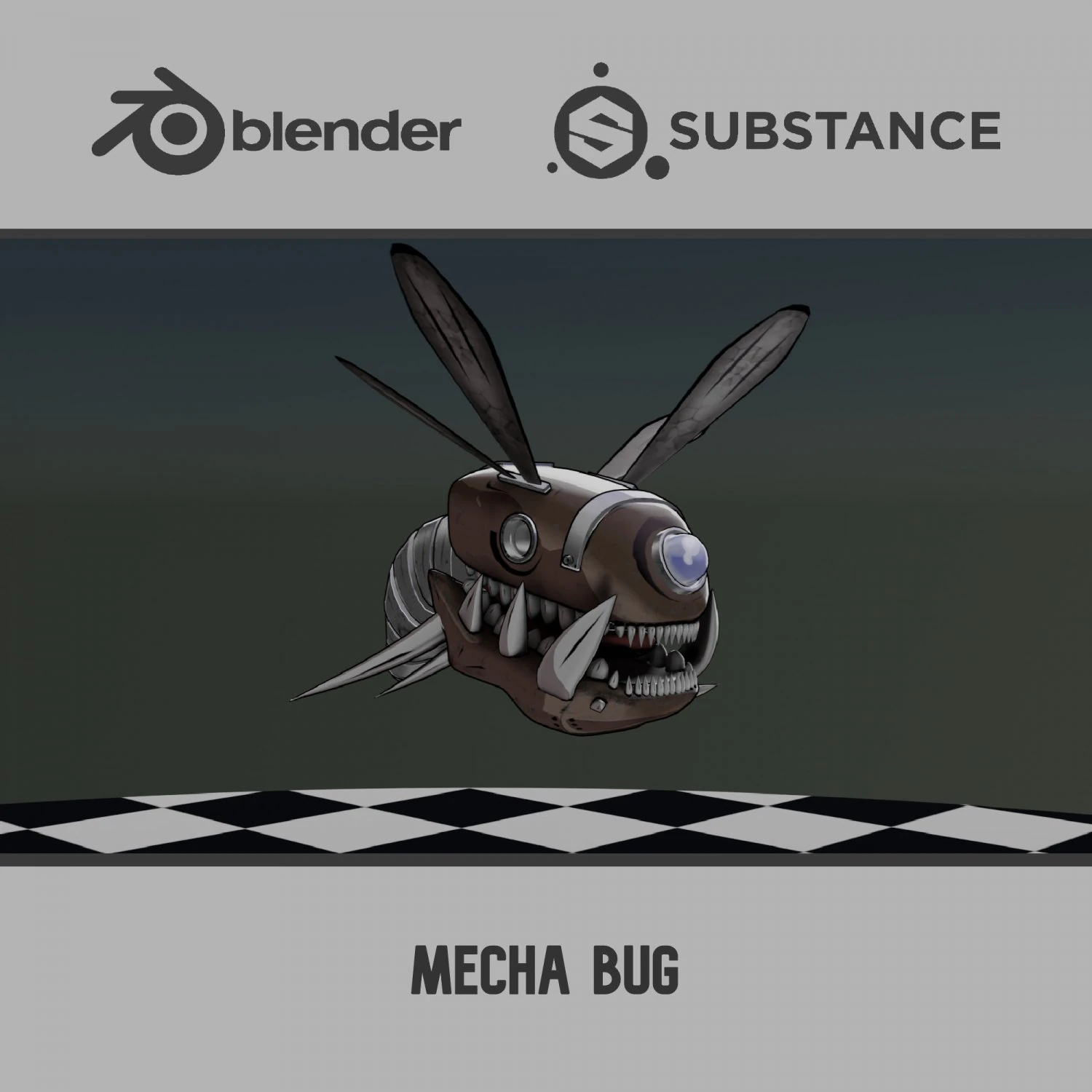 Inseto Mecha Modelo 3D .c4d .max .obj .3ds .fbx .stl .blend 