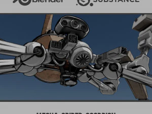 Меха Павук Скорпіон 3D Модель