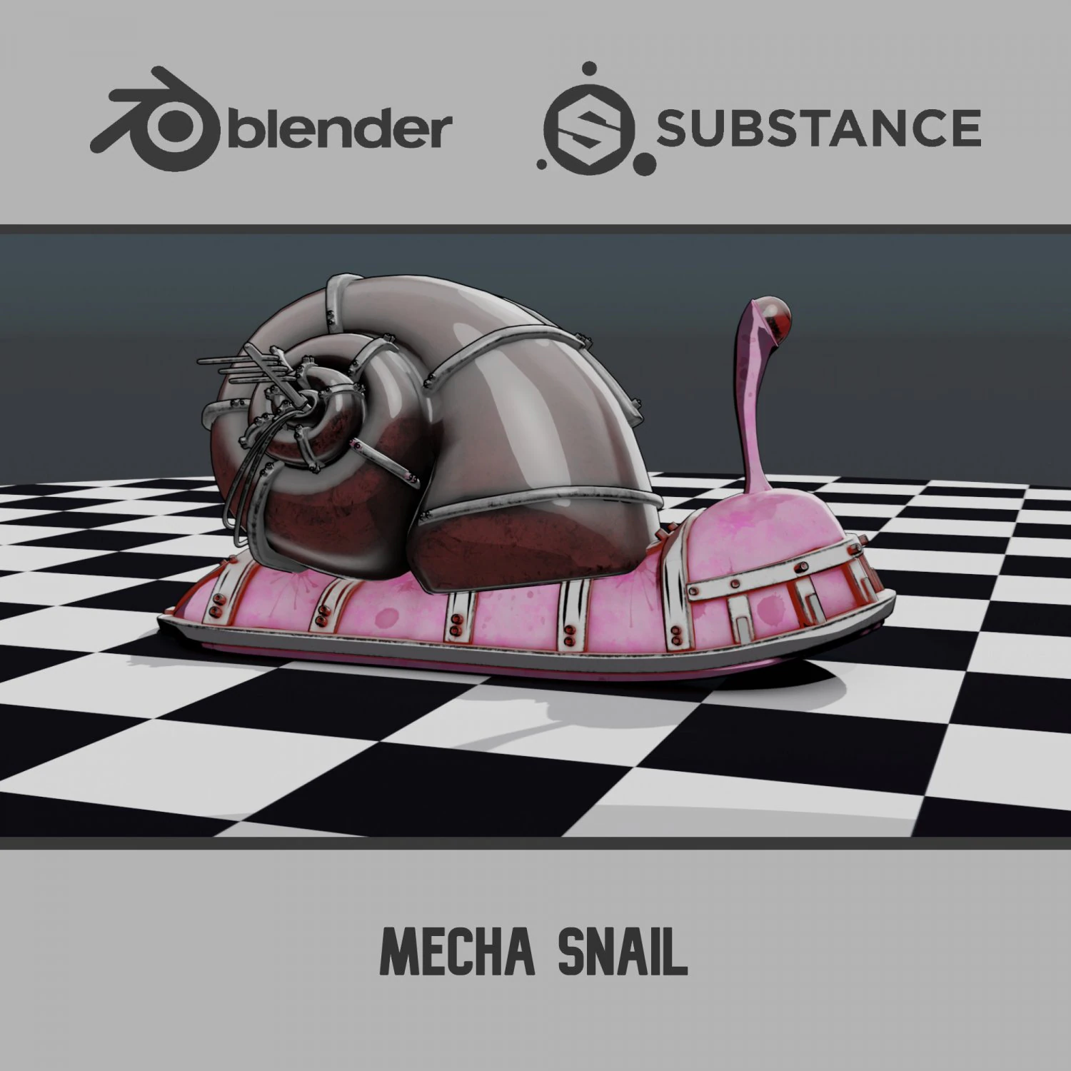 Mecha Snail 3D Model .c4d .max .obj .3ds .fbx .stl .blend 