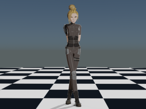 Anime Fighter Girl 3D 모델