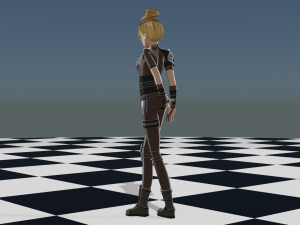 Anime Fighter Girl 3D 모델