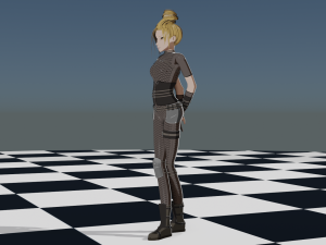Anime Fighter Girl 3D 모델