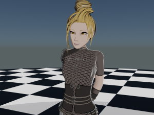 Anime Fighter Girl 3D 모델