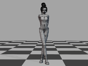 Anime Fighter Girl 3D 모델