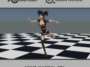 Anime Female Fantasy Character 3D Model