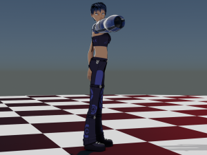 Anime Robotic Girl 3D Model