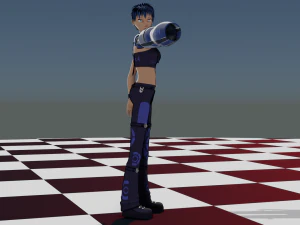 Anime Robotic Girl 3D Model