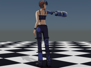 Anime Robotic Girl 3D Model